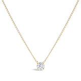 14K White Gold Floating 1/2 Cttw Lab Grown Diamond Solitaire Pendant Necklace - 18" Inches