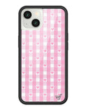 Gingham Hearts | Pink iPhone Case