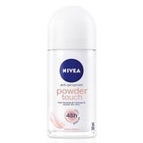 Nivea Women's Roll-on Deodorant Powder Touch - 48-Hour Protection, Sensitive Skin Friendly
