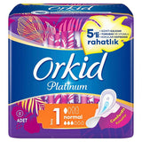 Orkid Platinum Normal Size 1 Sanitary Pads with Wings 8 Count