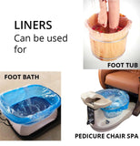*Disposable Spa Bag Liner for Pedicure (Blue) - 25 pc