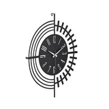 Muyika 50x50cm Modern Metal Silent Wall Clock - Large Decorative Clock for Home, Office