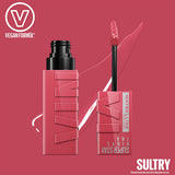 Maybelline New York Super Stay Vinyl Ink Liquid Lipstick - Long Lasting, High Shine, Smudge Resistant - 160 Sultry