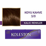 Wella Koleston Single Tüp Boya 3/0 Koyu Kahve - Dark Brown Hair Dye for Gray Coverage