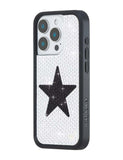 Rhinestone Star | White and Black iPhone Case