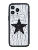 Rhinestone Star | White and Black iPhone Case