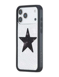 Rhinestone Star | White and Black iPhone Case