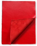 Red Natural Grain Deer-Tanned Cowhide –  Full Aniline Finish, 1.1–1.3 mm (3 oz), Pre-Cut Leather Sheets (8.5" × 11")