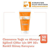 Avene Cleanance SPF 50+ Colored Sunscreen for Oily & Acne-Prone Skin - Non-Greasy, Tinted Protection