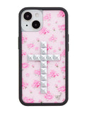 Stud Cross Forget Me Not Floral | Pink iPhone Case