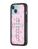 Stud Cross Forget Me Not Floral | Pink iPhone Case