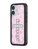 Stud Cross Forget Me Not Floral | Pink iPhone Case
