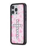 Stud Cross Forget Me Not Floral | Pink iPhone Case