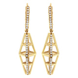 14K Yellow Gold 5/8 Cttw Diamond Geometrical Pillar Drop and Dangle Earrings (G-H Color, SI1-SI2 Clarity)