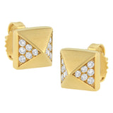 14K Yellow Gold 1/4 Cttw Diamond Pyramid Stud Earring (G-H Color, SI1-SI2 Clarity)