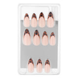 Eklips Leopard French Almond Artificial Nails 24 Count