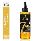 Gliss 7 Sec - 7 Second Express Nourishing Hair Cream for Dry & Damaged Hair, 6.76 fl oz