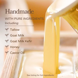Pure Tallow + Honey Fragrance Free Handmade Tallow and Goat Milk Soap Bar