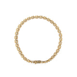 14K Yellow Gold 5.0 Cttw Diamond Scalloped Link Tennis Bracelet