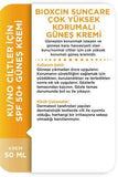 Bioxcin SPF 50+ Sunscreen for Dry Skin - Moisturizing, Water-Resistant, Anti-Aging Benefits - 1.69 fl oz
