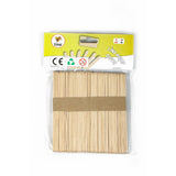 Lino Wooden Craft Sticks - 11cm Natural Color, 50 Pieces, Ideal for Crafts, DIY & Educational Activities
