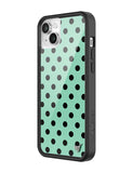Polka Dot | Turquoise and Black iPhone Case
