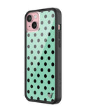 Polka Dot | Turquoise and Black iPhone Case