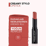 Flormar Creamy Stylo Blushy Lipstick: Hydrating, High-Pigment, Semi-Gloss Finish for Comfortable, All-Day Color