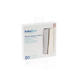 Babyjem Baby Muslin Cloth 4-Pack Grey - Soft Multi-Purpose Cloth for Newborn Care