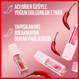 Maybelline New York Lifter Plump Lip Gloss - Blush Blaze, Non-Sticky, Long-Lasting Lip Care