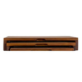 Lava Cast Iroko Wooden Serving Board Set - Durable Rectangular Cutting Board for Meat and Food Serving, 9.84 x 15.75 inches