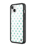 Polka Dot | White and Turquoise iPhone Case