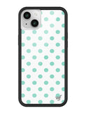 Polka Dot | White and Turquoise iPhone Case