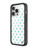 Polka Dot | White and Turquoise iPhone Case