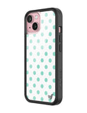 Polka Dot | White and Turquoise iPhone Case