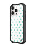 Polka Dot | White and Turquoise iPhone Case