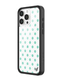 Polka Dot | White and Turquoise iPhone Case