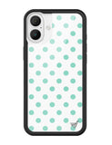 Polka Dot | White and Turquoise iPhone Case