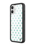 Polka Dot | White and Turquoise iPhone Case