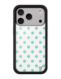 Polka Dot | White and Turquoise iPhone Case