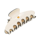 Balmain Cellulose Acetate Pince à Cheveux Large Hair Clip White & Black