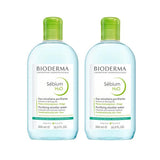 Bioderma Sebium H2O 500ml Twin Set - Gentle Cleansing Water for Oily Skin, Non-comedogenic Skincare, Makeup Remover