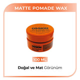 Morfose Ossion Matte Pomade Wax for Natural Hair Styling - 3.38 fl oz, Water-Based, Medium Hold, Residue-Free