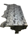 Black/Graphite Distressed Metallic Nubuck Cowhide – Full Grain, Chrome-Tanned, Italian Foil Finish, 1.1–1.3 mm (3 oz), ~20 Sq Ft