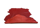 Red Italian Nappa Lambskin – Chrome-Tanned, Semi-Aniline Finish, 0.8–0.9 mm (2 oz), ~7 - 10 Sq Ft