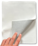 White Smooth Cow Natural Grain Cowhide Leather: 8.5'' x 11'' Pre-Cut Leather Pieces
