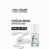 Flormar Full Color Extra Pigmented Nail Polish - High Pigmentation Nail Polish for Vibrant Color