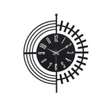 Muyika 50x50cm Modern Metal Silent Wall Clock - Large Decorative Clock for Home, Office