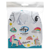 Eklips Unicorn Hair Bonnet - Waterproof Hair Protection for Curly Hair, Shower Cap with Elastic Band