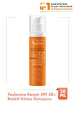 Avene Anti-Aging SPF 50+ Tinted Sunscreen - Moisturizing, Anti-Aging Benefits for Sensitive Skin